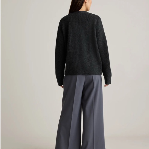 Quince Cashmere Charcoal Box Cardigan Small - Picture 3 of 7